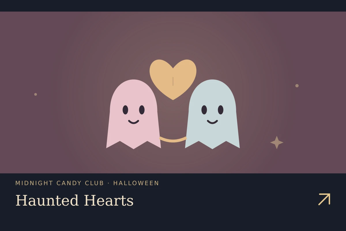 Haunted Hearts — Halloween Co-op Puzzle — original editorial illustration
